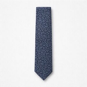 Tommy Hilfiger Men's Blue Cobalt Botanical Floral Silk Tie One Size